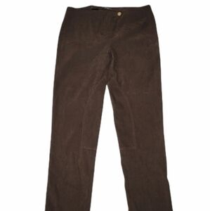 J McLaughlin Equestrian Collection Brown Microsuede Pants Size 8